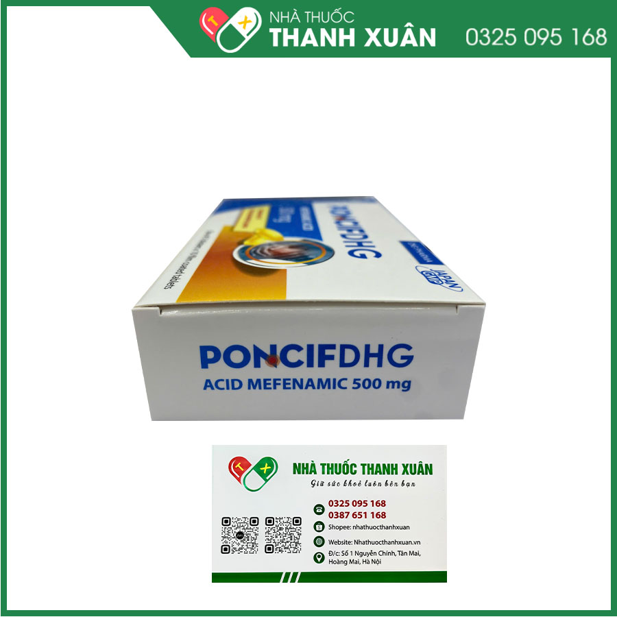 PoncifDHG thuốc giảm đau, hạ sốt, kháng viêm